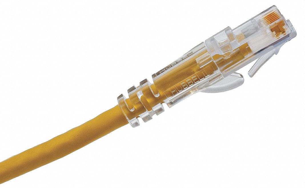 M3400 Patch Cord Cat 6A Clear Boot Yellow 5ft.