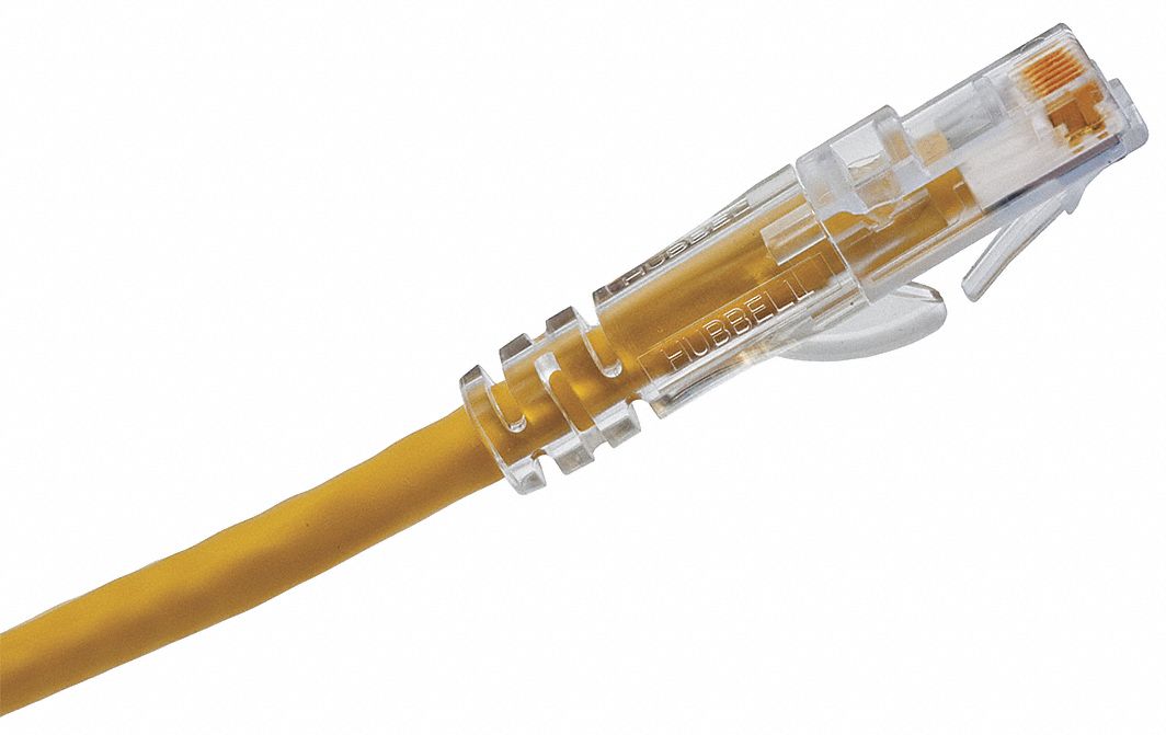 M3400 Patch Cord Cat 6A Clear Boot Yellow 10ft