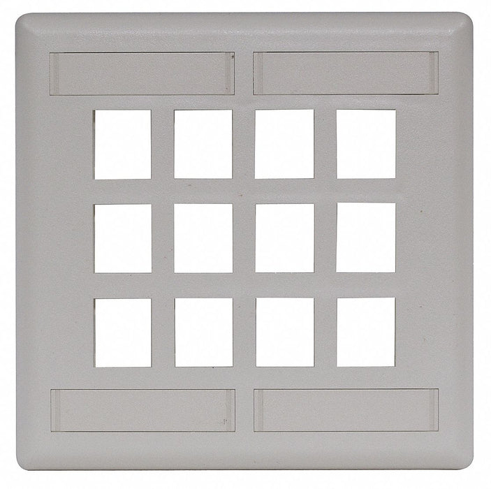 Plate 12 Ports Office White Flush