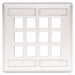 Plate 12 Ports White Flush