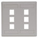 Plate 6 Ports Office White Flush