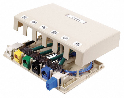 Surface Mount Box 6 Ports Office White