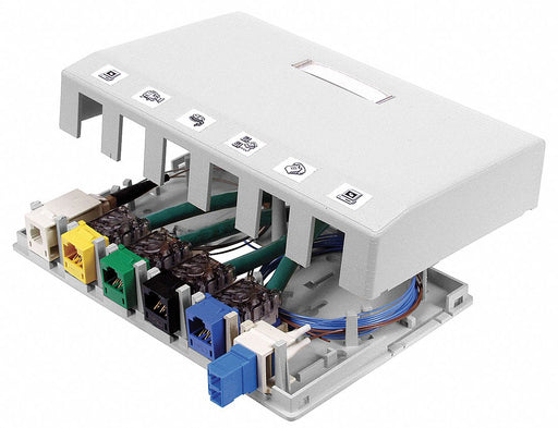 Surface Mount Box 6 Ports White