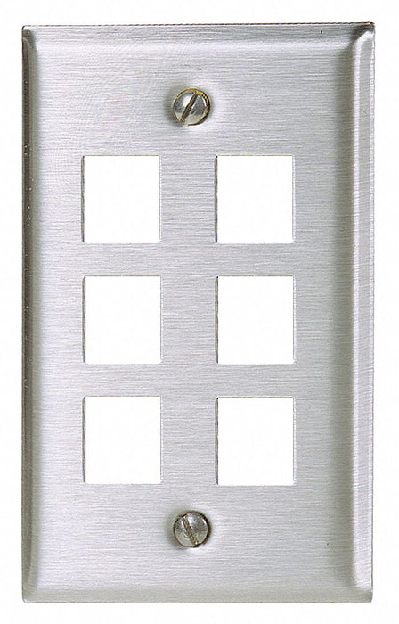 Plate 6 Ports Gray Wall