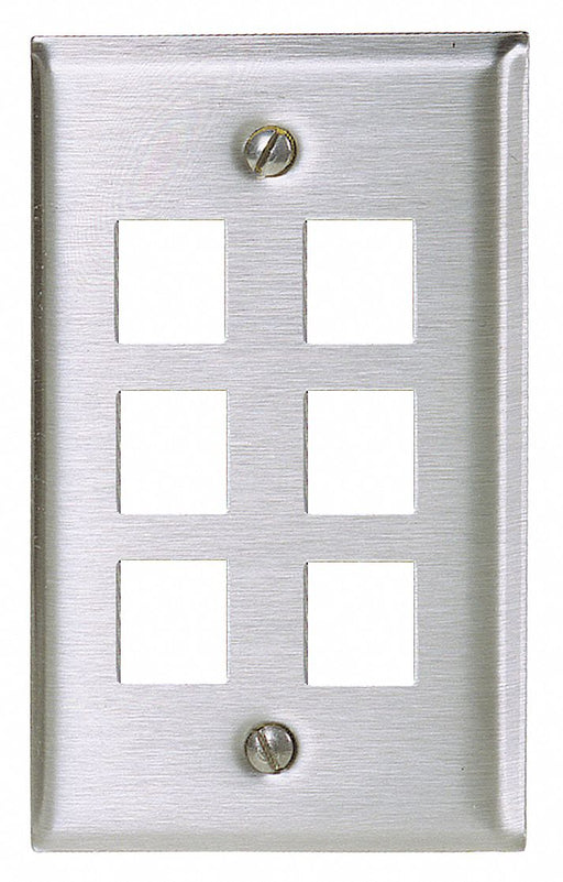Plate 6 Ports Gray Wall