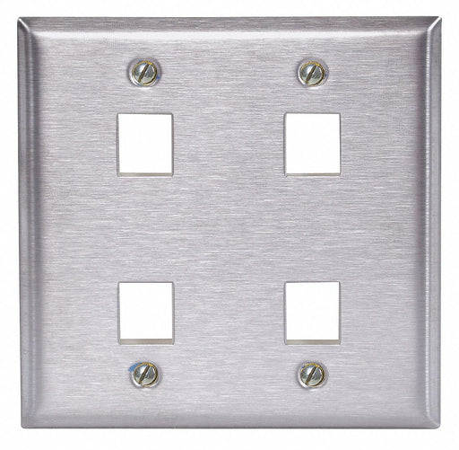 Plate 4 Ports Gray Wall