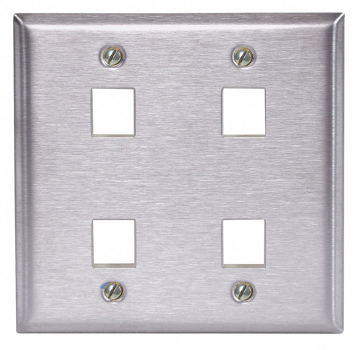 Plate 4 Ports Gray Wall
