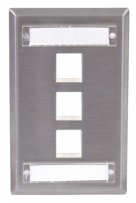 Plate 3 Ports Gray