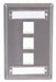 Plate 3 Ports Gray