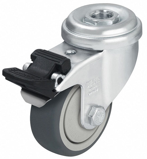 Bolt-Hole Caster 3 dia Swivel Rubber