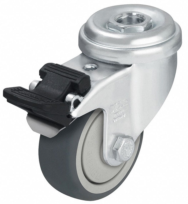 Bolt-Hole Caster 2 dia Swivel Rubber