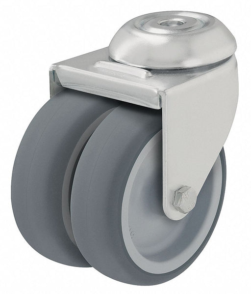 Bolt-Hole Caster 2 dia Swivel Rubber