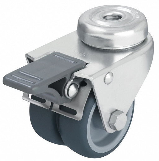 Bolt-Hole Caster 3 dia Swivel Rubber