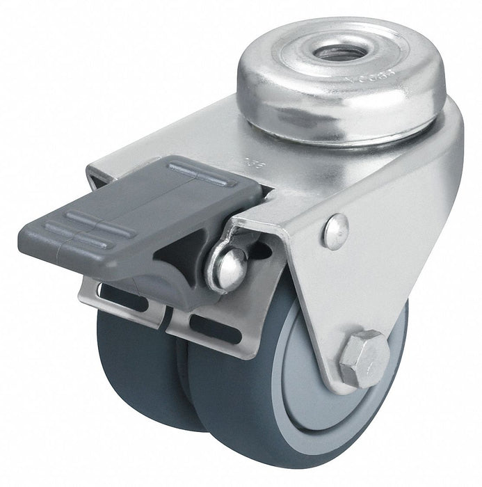 Bolt-Hole Caster 3 dia Swivel Rubber
