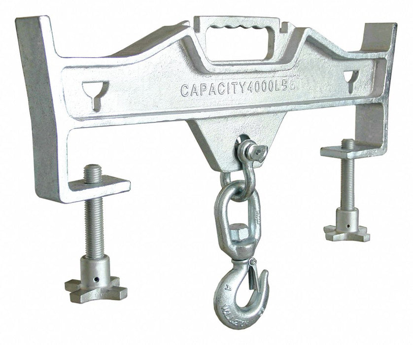 Forklift Lifting Hook 4 000 lb Silver