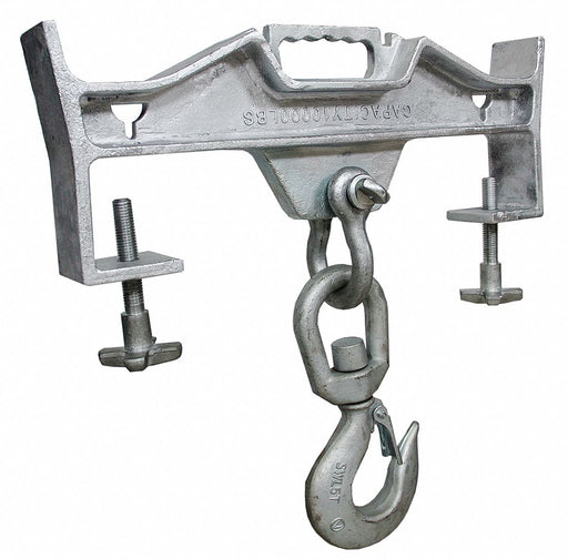 Forklift Lifting Hook 10 000 lb Silver