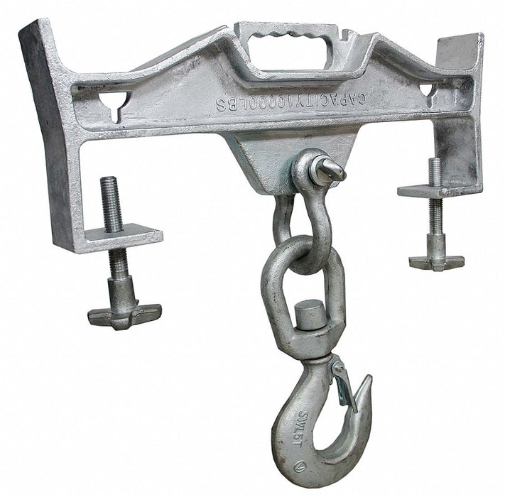 Forklift Lifting Hook 10 000 lb Silver