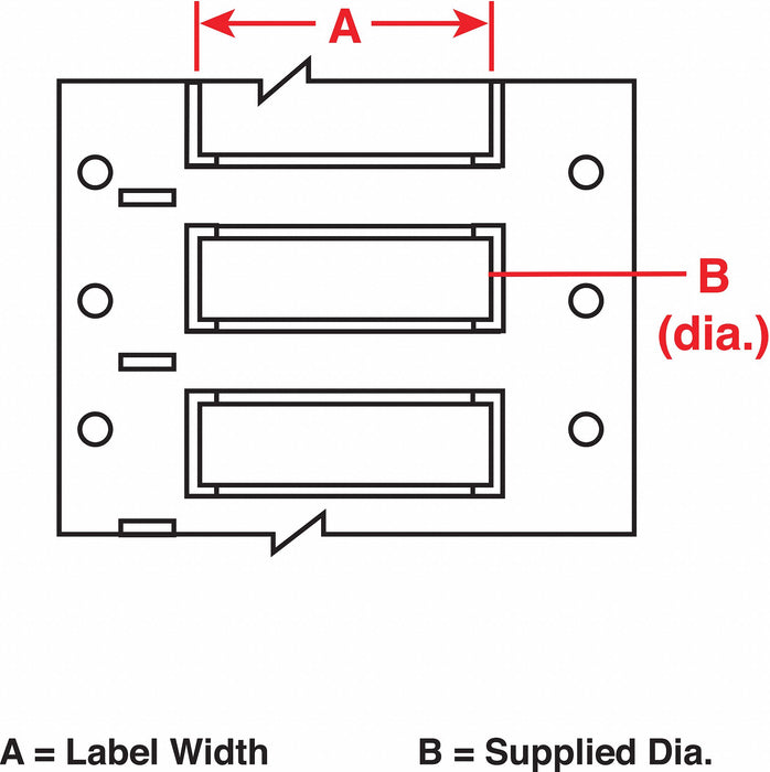 Sleeve Label Black Polyolefin 1 in W