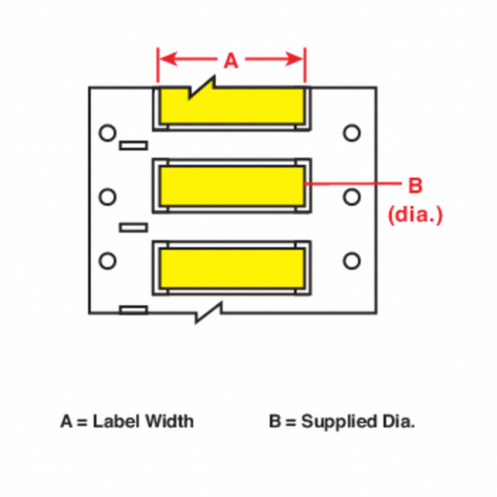 SleeveLabel Yellow Polyolefin 1/2inW