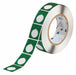 Pre-Cut Label Stock Roll Green Gloss