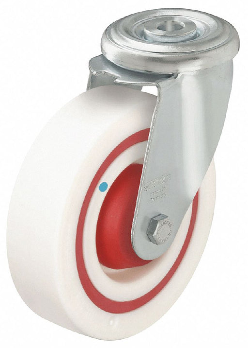 Bolt-Hole Caster 4 7/8 dia Swivel Nylon