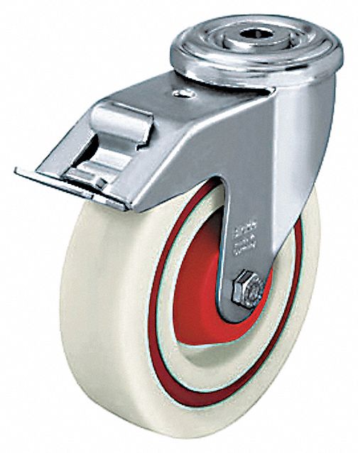 Bolt-Hole Caster 4 7/8 dia Swivel Nylon