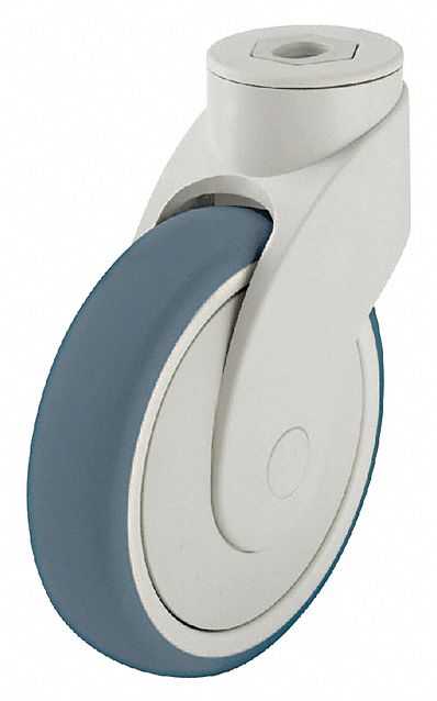 Bolt-Hole Caster 4 7/8 dia Swivel Rubber