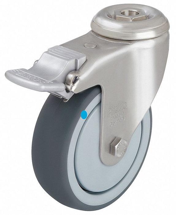 Bolt-Hole Caster 3 7/8 dia Swivel Rubber