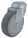 Bolt-Hole Caster 3 dia Swivel Rubber