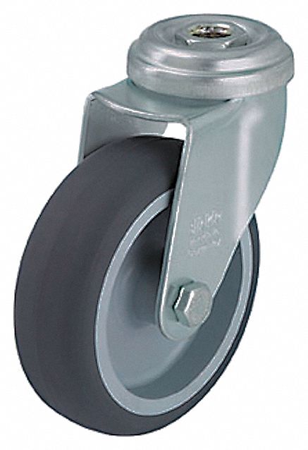 Bolt-Hole Caster 2 dia Swivel Rubber