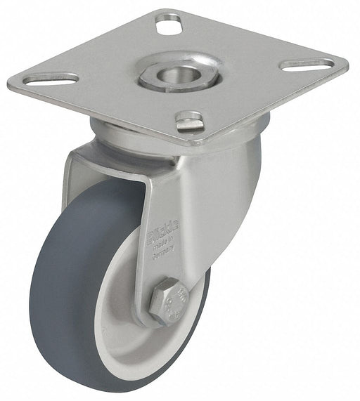 Plate Caster Swivel Rubber 2 13/16 H