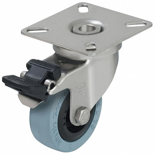 Plate Caster Swivel Rubber 2 13/16 H