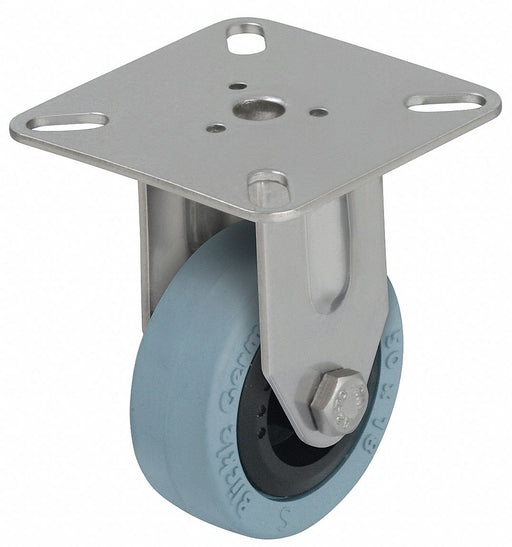 Plate Caster Rigid Rubber 2 13/16 H