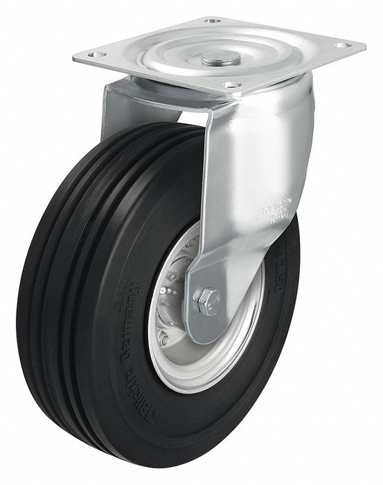 Plate Caster Swivel Rubber 11 5/8 H