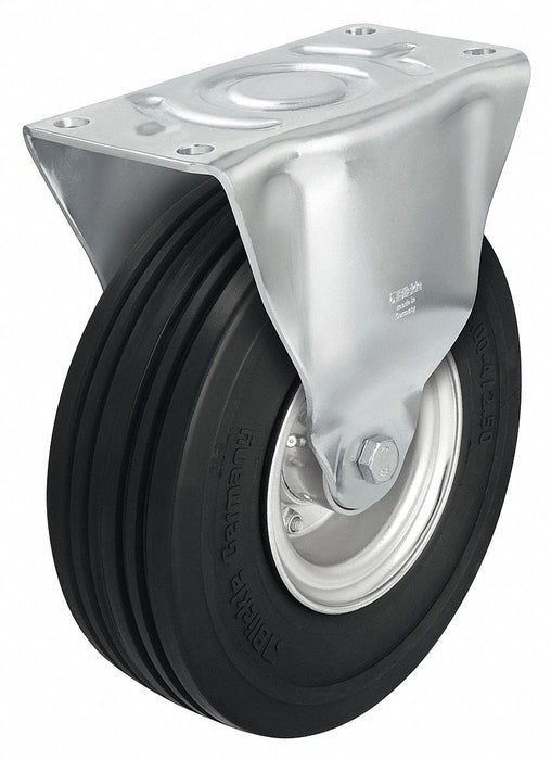 Plate Caster Rigid Rubber 11 5/8 H