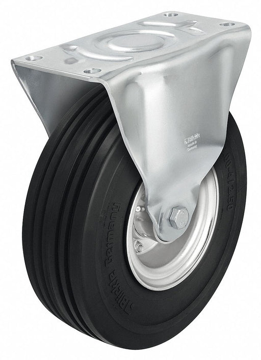 Plate Caster Rigid Rubber 11 5/8 H
