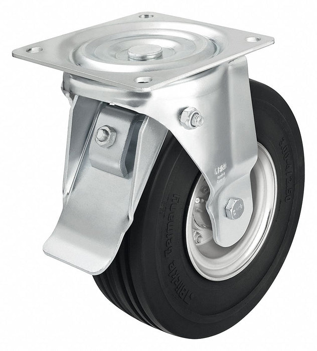 Plate Caster Swivel Rubber 11 5/8 H