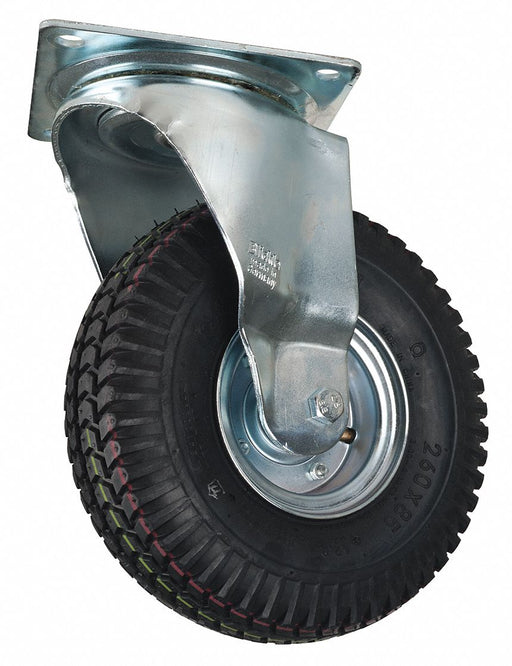 Plate Caster Swivel Rubber 12 1/8 H