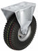 Plate Caster Rigid Rubber 12 1/8 H