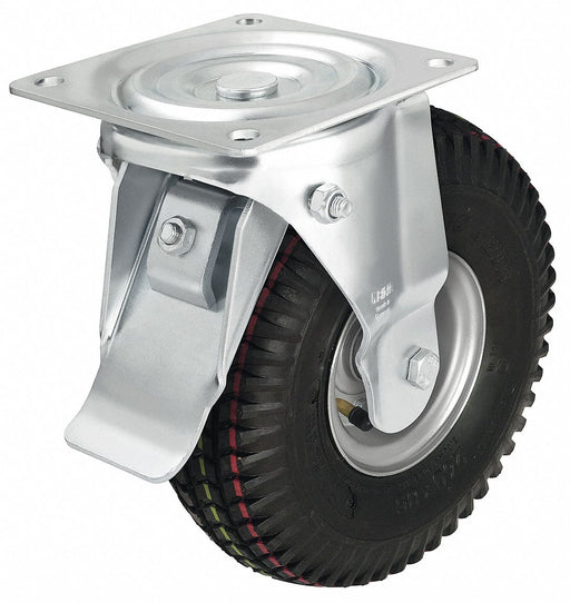 Plate Caster Swivel Rubber 12 1/8 H