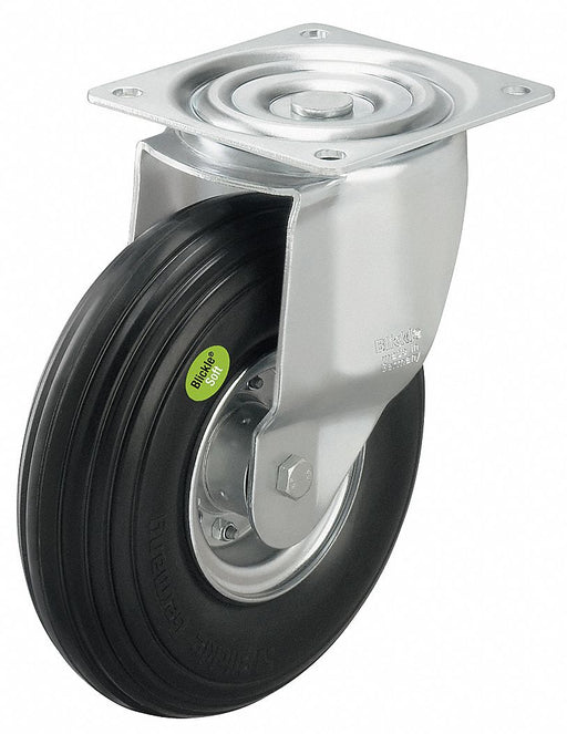 Plate Caster Swivel Rubber 12 1/8 H