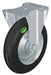 Plate Caster Rigid Rubber 12 1/8 H
