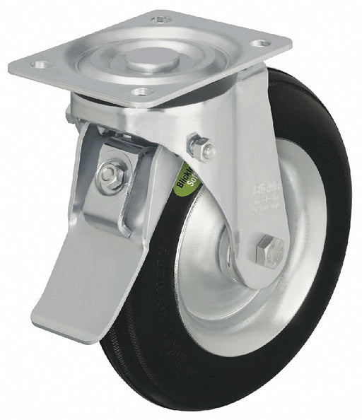 Plate Caster Swivel Rubber 12 1/8 H