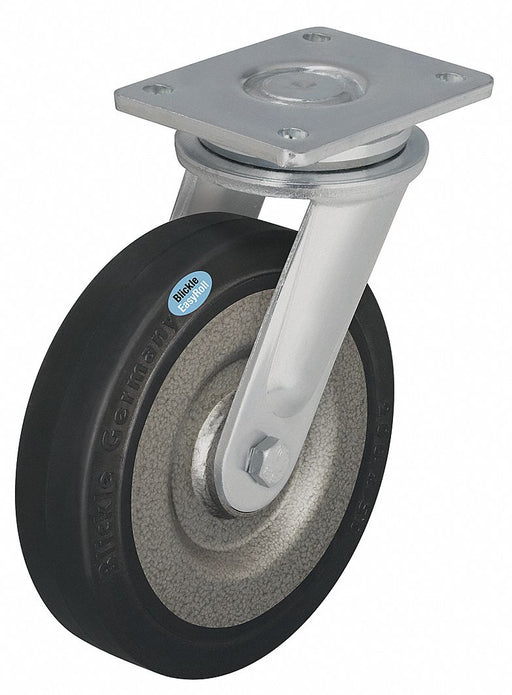 Plate Caster Swivel Rubber 6 11/16 H
