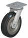 Plate Caster Swivel Rubber 6 11/16 H