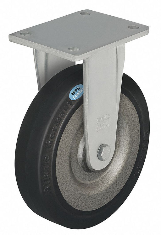 Plate Caster Rigid Rubber 6 11/16 H