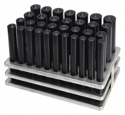 Transfer Punch Set 1/2 to 1 In 33 Pc