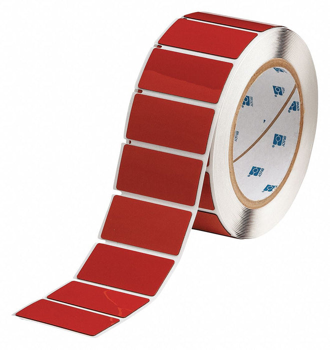 Pre-Cut Label Stock Roll Red Gloss