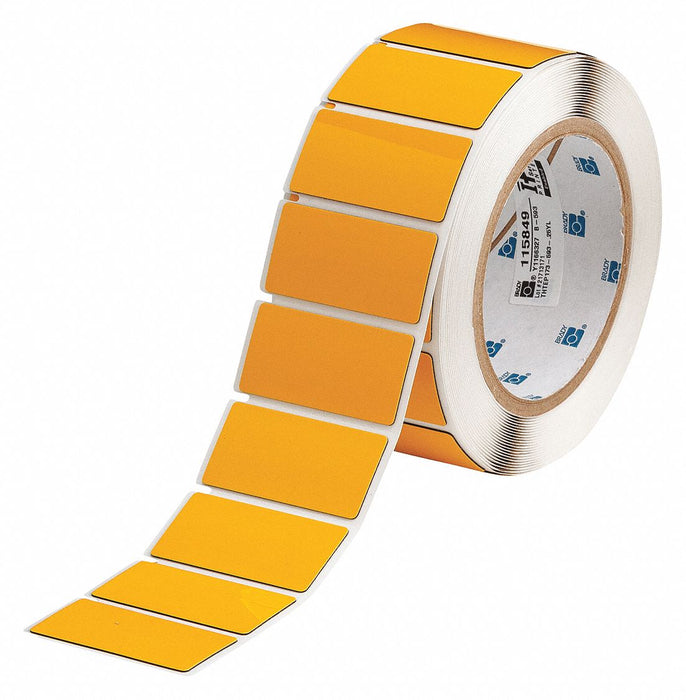 Pre-Cut Label Stock Roll Yellow Gloss