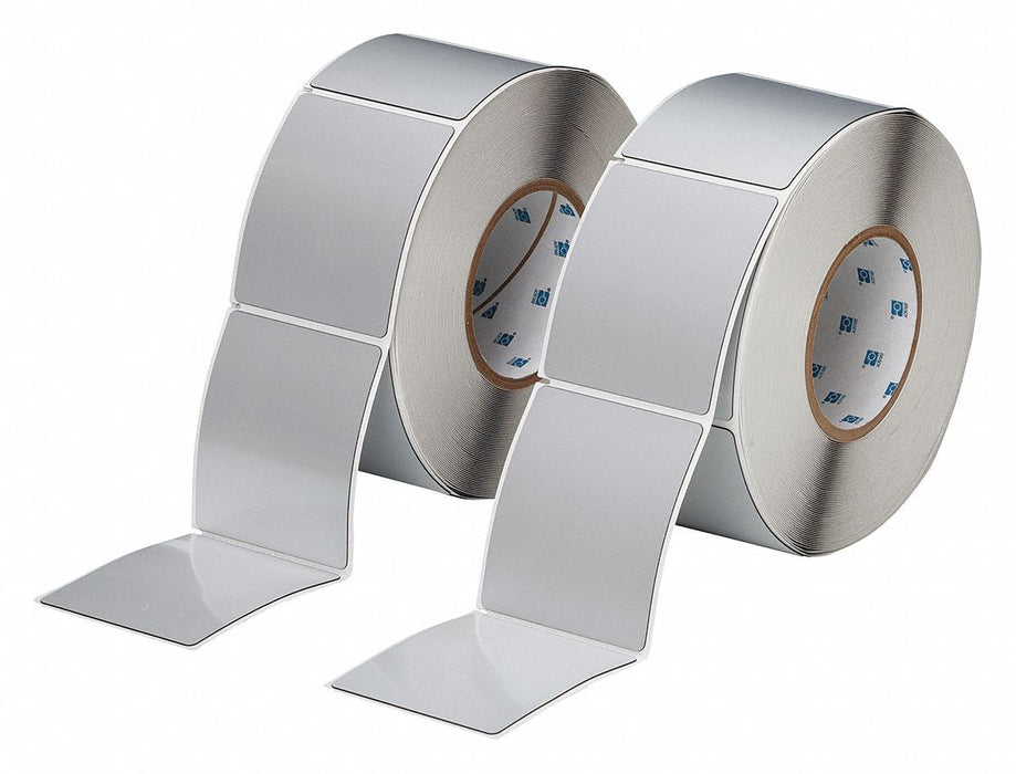 Pre-Cut Label Stock Roll Silver Gloss